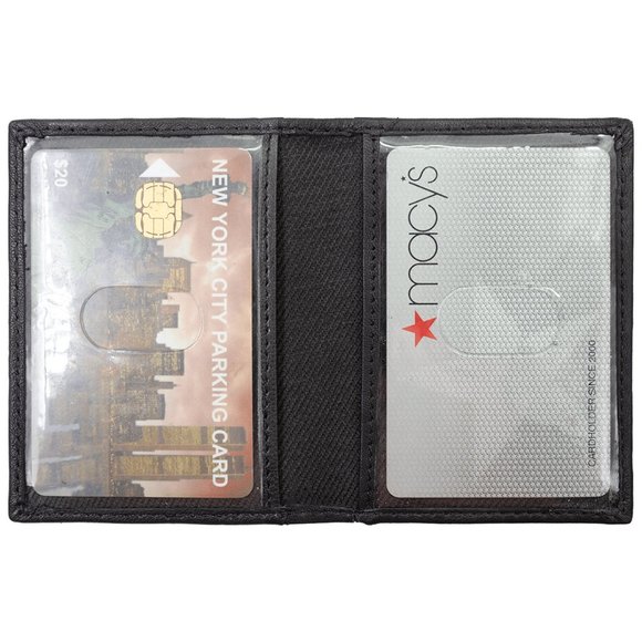 Mens Genuine Leather Bifold Credit Card Holder with RFID Blocking - Picture 2 of 6